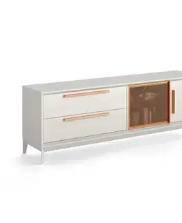 Estila Luxusní moderní TV stolek Estoril se zásuvkami a dvířky 193cm