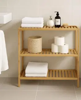 Koupelnový regál WABISABI RACK 3, bambusový