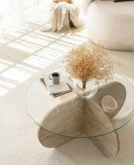 Konferenční stolek Bubble Travertine