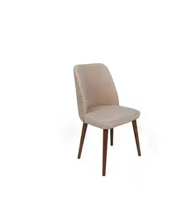 Sada jídelních židlí Tutku Cream and Walnut, 2 ks