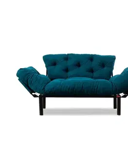 Dvoumístná rozkládací pohovka Nitta - Petrol Blue