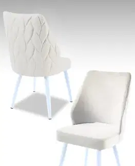 Sada židlí (4 kusy) Pufi - Cream, White