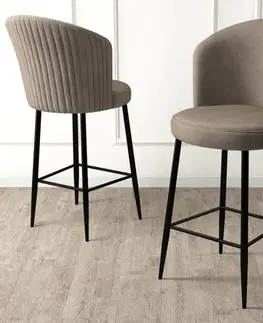 Bar Stool Set (2 Pieces) Alte - Cappuccino, Black