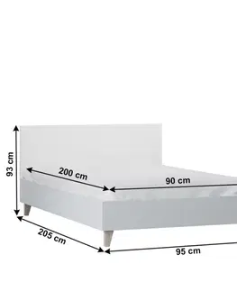 Postel FIERA 90x200 cm Tempo Kondela