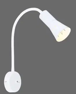Nástěnná lampa bílá s nastavitelným ramenem 1xE14 Arena
