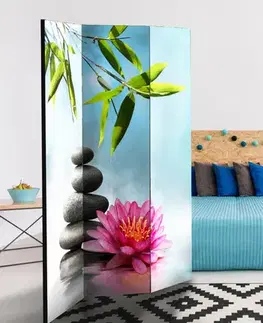 Paraván Water Lily and Zen Stones Dekorhome
