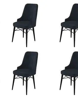 Sada židlí (4 kusy) Pare - Anthracite, Black