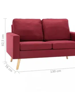 2-místná pohovka látka / dřevo Dekorhome