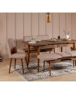 Židle Vina Sandalye Walnut-Stone