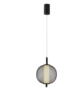 Drátěná závěsná lampa PUMA s kulatým stínidlem o průměru 20 cm – designová lampa do obývacího pokoje, LED 3000K