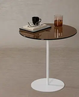 Odkládací stolek / Příruční stolek Chill-Out - White, Bronze