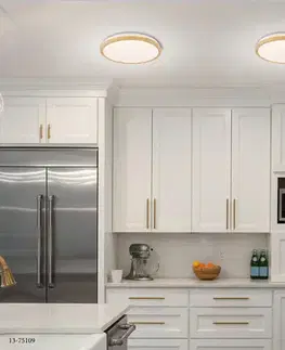 LED stropní svítidlo 18W bílé + dřevěné 4000K Gandava