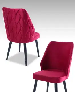 Sada židlí (4 kusy) Pufi - Tile Red, Black