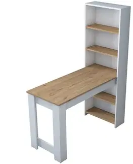 Pracovní stůl Halon White and Walnut