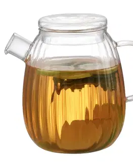 4Home Skleněný džbán s víčkem Stripe Hot&Cool, 1 l