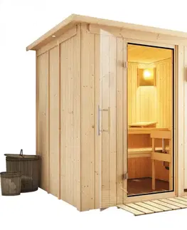 Interiérová finská sauna 196 x 170 cm Dekorhome