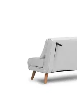 Dvoumístná rozkládací pohovka Folde 2-Seater - Teddy Fabric - White