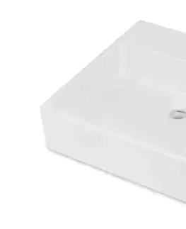 DEANTE Temisto bílá Keramické umyvadlo na desku 50x50 cm CDT_6U5S