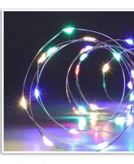 Světelný drát Silver lights 40 LED, barevná, 195 cm