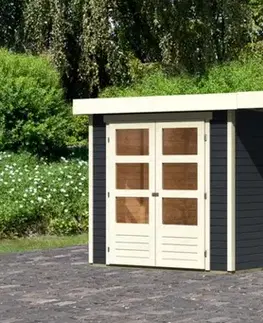 Dřevěný zahradní domek ASKOLA 2 s přístavkem 240 Lanitplast
