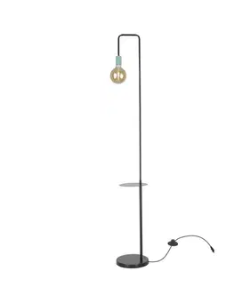 Stojací lampa Viper v černé a zelené barvě