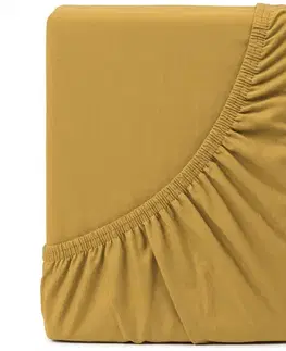 4Home Jersey prostěradlo IDEAL hořčicová, 100 x 200 cm, 100 x 200 cm