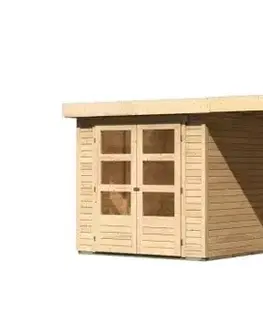 Dřevěný zahradní domek ASKOLA 2 s přístavkem 280 Lanitplast