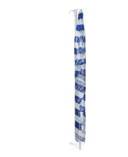 Slunečník plážový 230 cm, Happy Green, modré pruhy