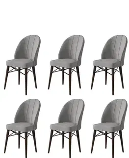 Sada židlí (6 kusů) Ritim - Grey, Brown