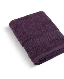 Bellatex Ručník Froté Kamilka proužek tmavě vínová, 50 x 100 cm