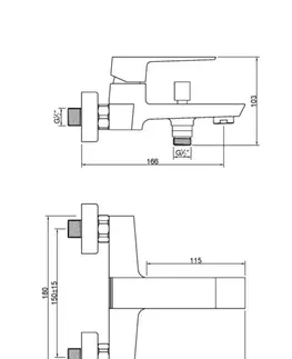 INVENA Vanová baterie PAROS chrom BW-09-001-A