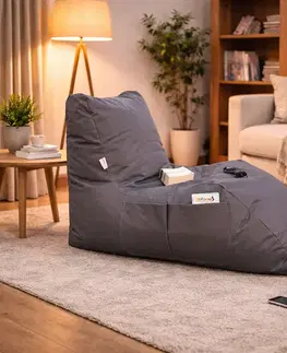 Sedací vak Daybed, tmavě šedá