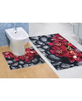 Bellatex Koupelnová předložka Orchidea 3D, 60 x 100 + 60 x 50 cm