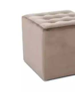 Signal Taburetka LORI VELVET | tmavě béžová