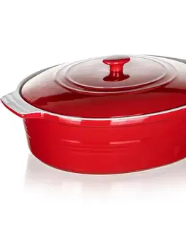 Banquet Forma zapékací oválná s poklicí Culinaria Red 3,6 l, 3,6 l