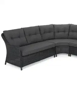 Zahradní sedací souprava 9 ks GH3465 umělý ratan / látka / sklo