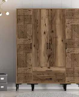 Šatní skříň Kumsal PTP - Walnut