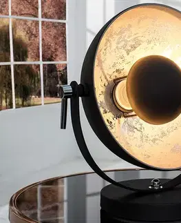 Estila Designová jedinečná stolní lampa Studio 40 cm stříbrná