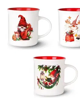 VERONI - Hrnček vianoční 330ml Gnomo různé motivy