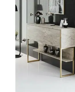 Komoda Luxe Travertine and Gold
