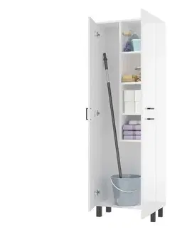 ArtDef Vysoká skříňka do koupelny NOVELTY White C60
