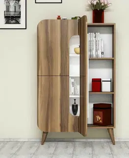 Skříňka Mine Walnut and White