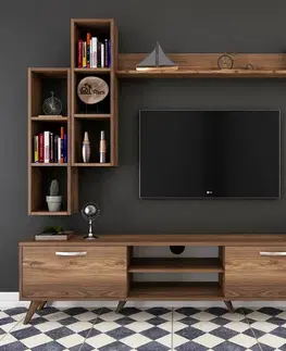Televizní stěna Mia Walnut