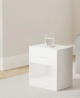 Sada nočních stolků E1081 WT, bílá, 2 ks