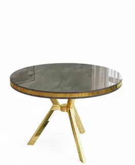 Jídelní stůl Mos - Anthracite, Gold