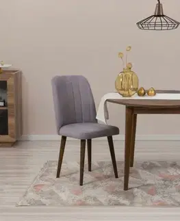 Jídelní set s rozkládacím stolem a židlemi (3 kusy) Vina 0701 - Walnut, Grey