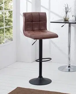 Estila Designová barová židle Modena 95-115cm vintage brown
