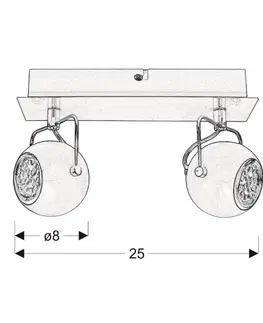 Stropní lampa Tony strip 2X3W led GU10 bílá