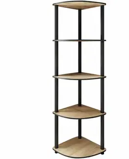 Regál Corner Oak, 5 polic