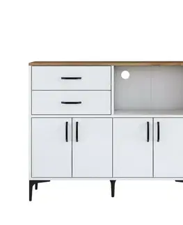 Skříň Jeby Walnut and White